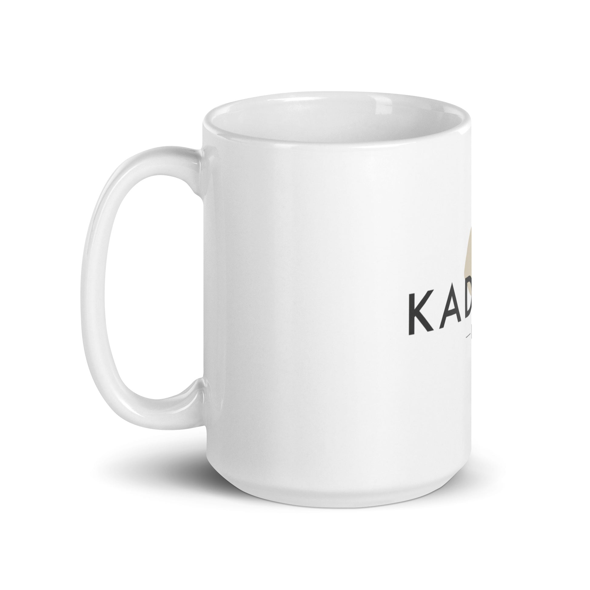 Weiße, glänzende Kadella Tasse