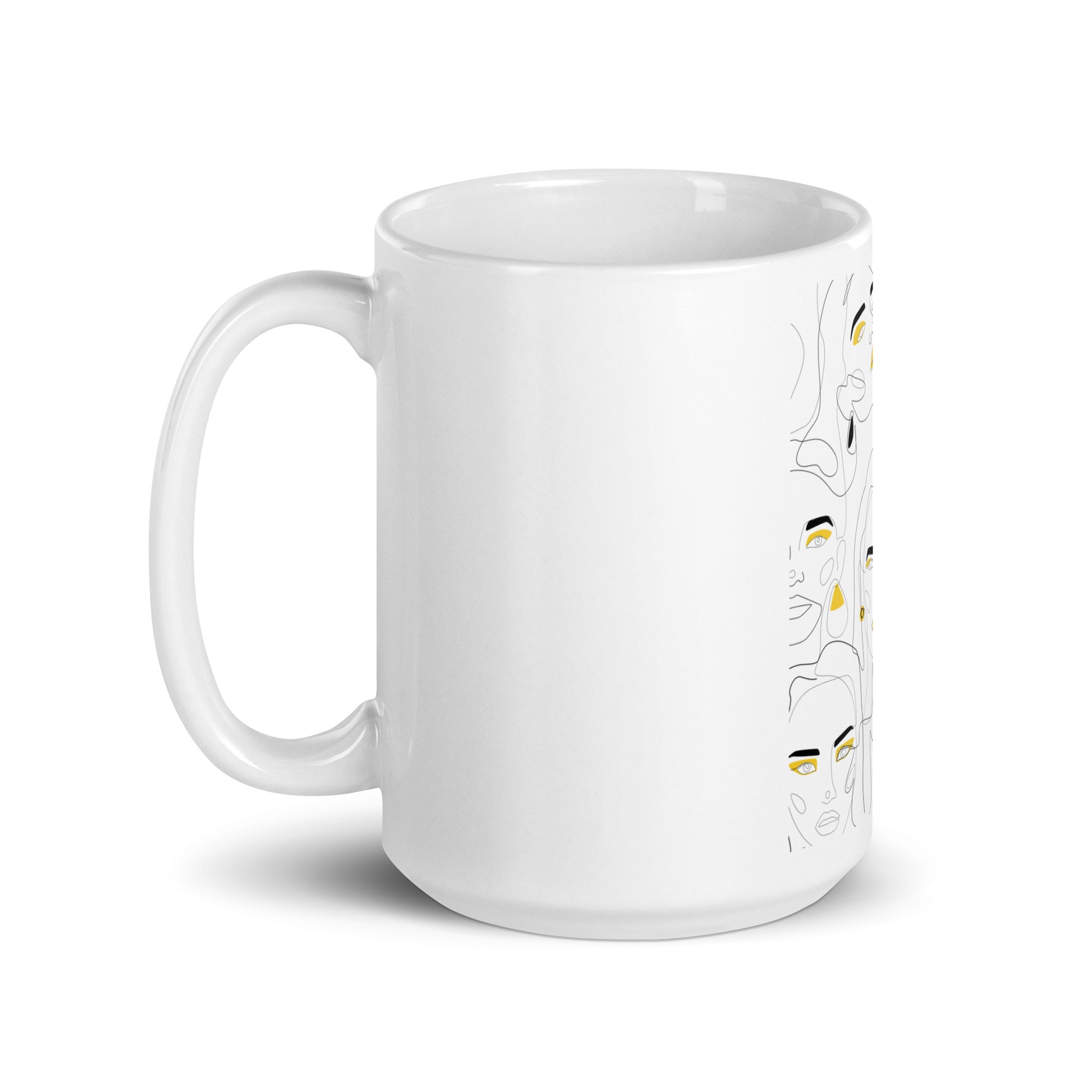 Weiße, glänzende Kadella Tasse